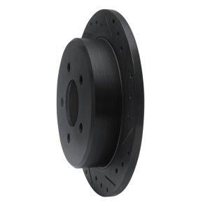 Ford Explorer Brake Rotor (1) - Rear Right - R1 Concepts - Drilled & Slotted - Black - `95-`02